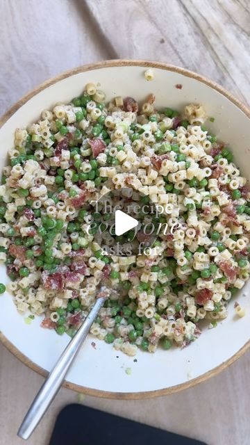 HOLLY B. | Recipes + Home + Life on Instagram: "Ready to meet your summers hottest side dish? 🙌

This creamy pasta salad is about to steal the spotlight at your dinner table. It’s perfect with grilled chicken, a fresh salad, or juicy burgers, and it’s also a potlucks superstar! ⭐️

With warm weather finally here, we’re all about sunshine and outdoor feasts. Among my many pasta salads, this one truly shines.

Why? Because it’s tossed in a creamy, dreamy dressing with bacon and peas for that perfect bite every time. It’s ridiculously easy to whip up and insanely tasty! 

Plus, you can mix it up however you like. 
Not a fan of peas? Swap them for corn. 
Craving tomatoes? Toss them in. 
Need a protein boost? Add some cooked chicken. 

The possibilities are endless and always delicious! 😋 

* Easy Summer Food Ideas, Creamy Pasta Salads, Best Pasta Salad, Small Pasta, Creamy Pasta, Salad Bar, Fresh Salads, Side Salad, Summer Salads