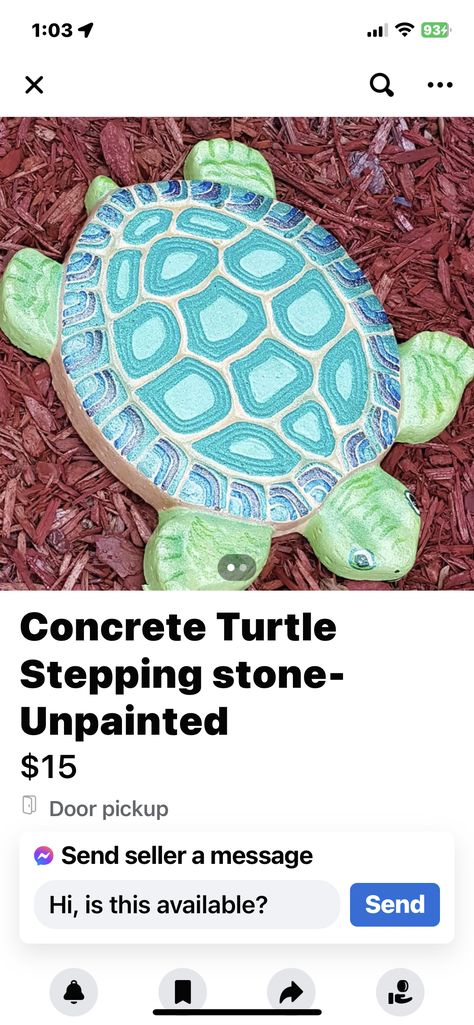 Turtle Stepping Stones, Concrete Landscaping, Painting Cement, Stone Ideas, Turtle Painting, Painting Concrete, Stepping Stone, Yard Ideas, Crafty Things