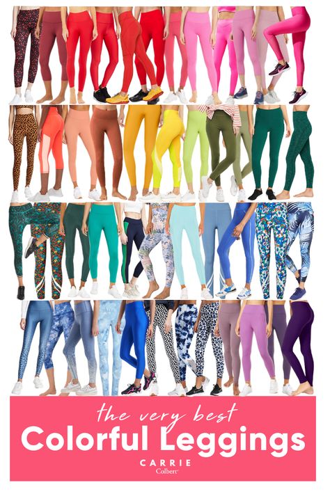 Coloured Leggings Outfit, Colorful Leggings Outfit, Jess Aesthetic, Colored Leggings Outfit, Work From Home Wardrobe, Cute Workout Leggings, Outfit Ideas Colorful, Aesthetics Outfits, Opaque Leggings