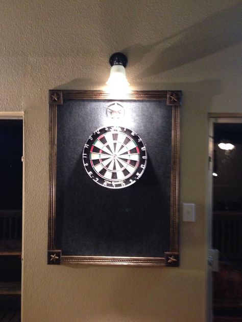 Dart backboard.  Easy to make Dart Board Stand, Dartboard Ideas, Dartboard Backboard, Wood Dart Board, Dart Backboard, Dart Board Backboard, Dartboard Surround, Custom Dart Board, Dart Board Wall