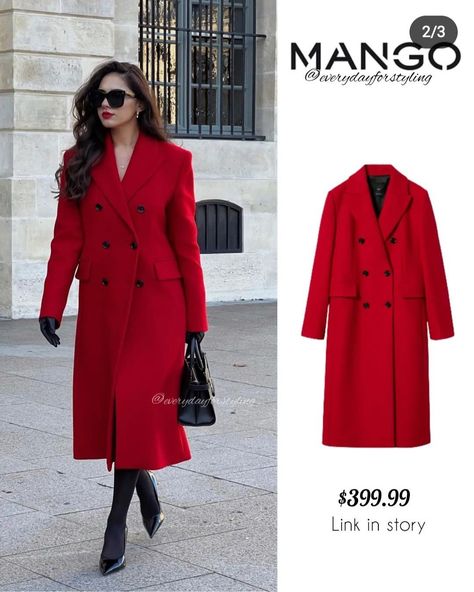 Red Wool Coat Outfit, Red Coat Outfit, Red Checked Shirt, Elegant Outfit Classy, Classy Winter Outfits, Classic Style Outfits, Look Formal, London Outfit, Office Outfits Women