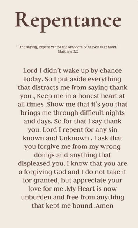 Repentance Prayer, Deliverance Prayers, Morning Prayer Quotes, Bible Study Verses, Christian Girl, Christian Bible Quotes, Good Prayers, Bible Motivation, Inspirational Quotes God