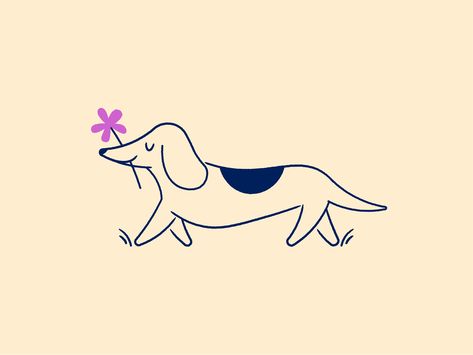 Dog Illustrations by Alaina Johnson for Siege Media on Dribbble Minimal Dog Illustration, Dog Graphic Design Illustration, Happy Dog Illustration, Pet Illustration Design, Dogs To Draw, Dog Drawing Illustration, Dog Illustration Design, Dog Graphic Design, Cute Dog Illustration