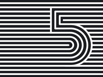 Five by Maksim Arbuzov......................lbxxx. Number Five, Cool Typography, Typography Letters, Typography Logo, Type Design, Design Graphique, Op Art, Graphic Design Typography, Geometric Art