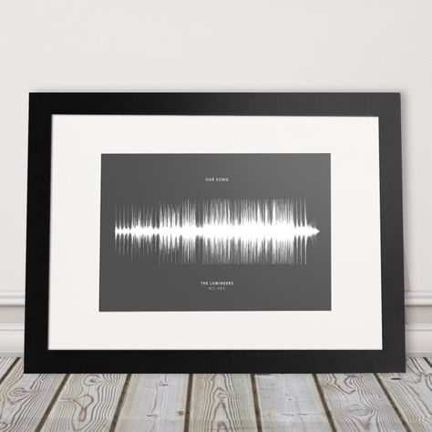 Personalised Soundwave Print, Song Sound Wave Poster, Framed Personalized Voice Waveform Art Soundwave Print, Voice Message, Wave Poster, Print Music, The Lumineers, Favourite Song, Sound Wave, Happy Birthday Messages, Song Artists