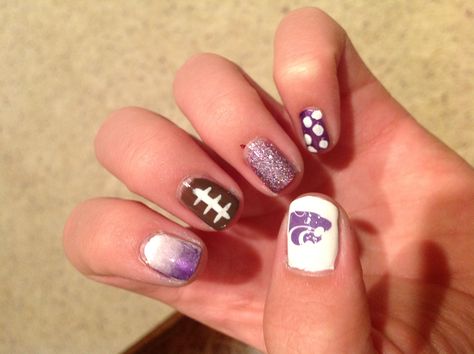 Kansas State University Nails, Basketball Nails, Minion Nails, Football Nails, K State, Pedi Ideas, Look Good Feel Good, Kansas State, Paint Ideas