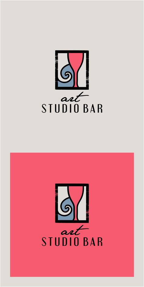 Logo For Art Studio, Logo Design Bar, Fine Art Logo, Art Gallery Logo Design, Art Studio Logo Design, Bar Logo Design, Gallery Logo, Art Studio Branding, Bar Logo Design Ideas Graphics