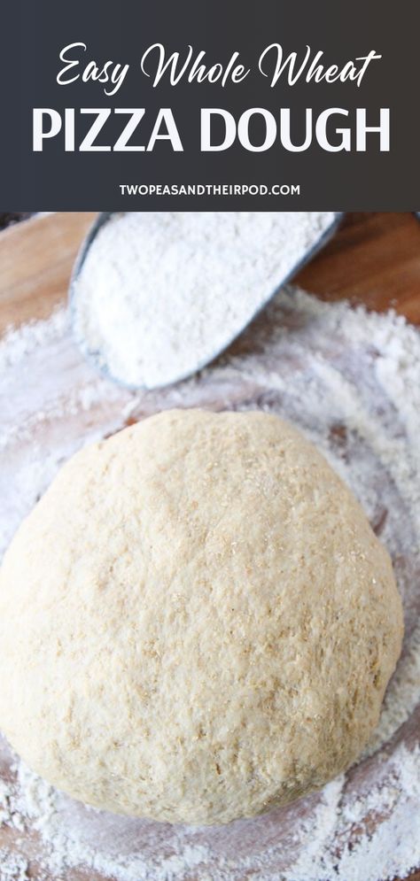 Yeast Pizza Dough, Wheat Pizza Dough Recipe, Whole Wheat Pizza Dough, No Yeast Pizza Dough, Pizza Lasagna, Pizza Vegetariana, Wheat Pizza Dough, Wheat Pizza, Pizza Dough Recipe Easy