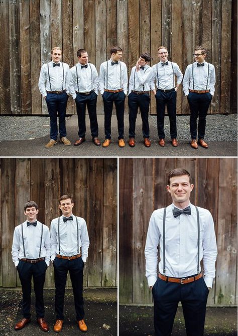 Braces Groomsmen Attire Ideas, Rustic Wedding Groomsmen, Groomsmen Suspenders, Wedding Groomsmen Attire, Groomsmen Ideas, Mens Wedding Attire, Grooms Men, Groomsmen Outfits, Groom And Groomsmen Attire