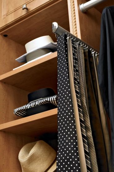 Walk In Closet Hat Storage, Tie Storage Closet, Tie Racks For Closets, Tie Organization Ideas, Tie Drawer, Tie Storage, Organization Systems, Drawer Shelf, Tie Organization