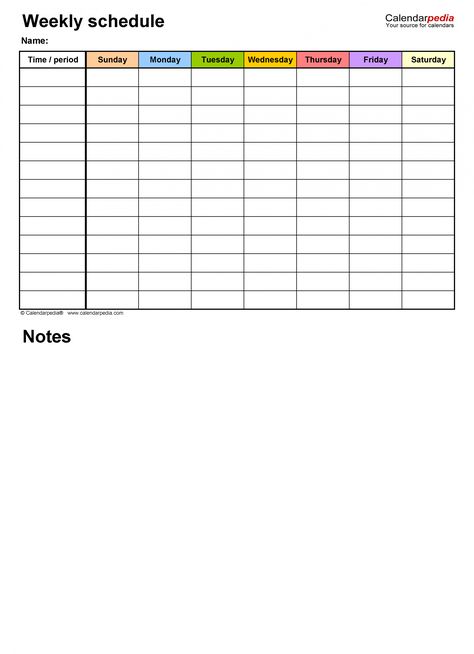 free weekly schedule templates for word 18 templates sunday school schedule template sample Blank Timetable, School Schedule Templates, Printable Timetable, Saturday Schedule, Free Weekly Calendar, Free Printable Weekly Calendar, Marketing Calendar Template, Sunday To Saturday, Week Calendar