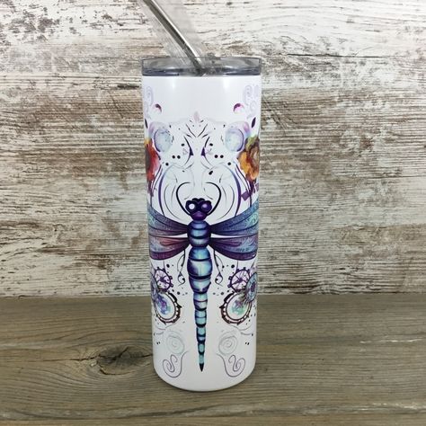 🌸 Just added to my website with some adorable additions: Car Coasters and Skinny Tumblers featuring the prettiest Dragonfly and Flowers design. 🌼 Perfect for adding a touch of charm to your on-the-go moments! Check them out now! #NewArrivals #DragonflyDesign #ShopNow #DragonFlies #CarCoasters #SkinnyTumbler🚗💫 Pretty Dragon, Dragonfly And Flowers, Santa's Magic Key, Quote Decals, Dragonflies Design, Steel Straw, Dragon Fly, Vase Centerpieces, Stainless Steel Straws