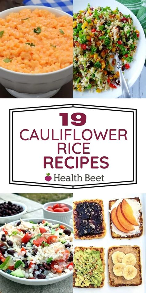 Riced Califlower Recipes, Eat Healthy Meals, Health Beet, Low Calorie Side Dishes, Rice Ideas, Fast Metabolism Recipes, Rice Cauliflower, Cauliflower Recipes Healthy, Riced Cauliflower