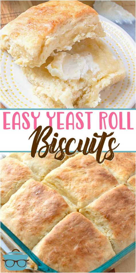 Rolled Biscuits, Easy Homemade Rolls, Yeast Biscuits, Yeast Roll, Easy Yeast Rolls, Homemade Yeast Rolls, Homemade Yeast, Yeast Rolls Recipe, Recipes With Yeast