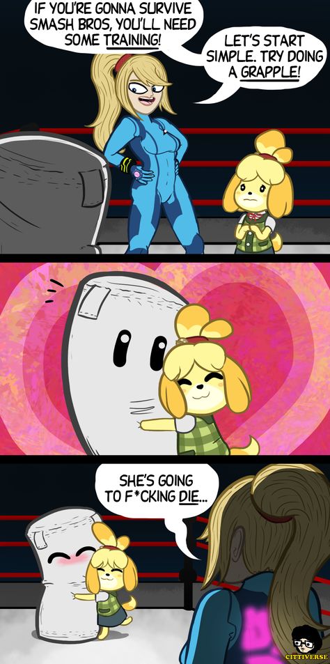 Isabelle Trains for Smash | Super Smash Brothers Ultimate | Know Your Meme Super Smash Ultimate, Super Smash Bros Memes, Smash Bros Funny, Nintendo Super Smash Bros, Angry Dog, Nintendo Sega, Nintendo Characters, Video Game Memes, Smash Brothers