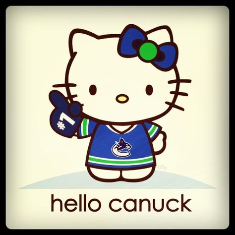 #Canucks #hellokitty #instagram La Kings Hockey, Hello Sanrio, Kings Hockey, Rams Football, Hello Kitty Shoes, Calgary Flames, Babe Ruth, Hello Kitty My Melody, Hello Kitty Pictures