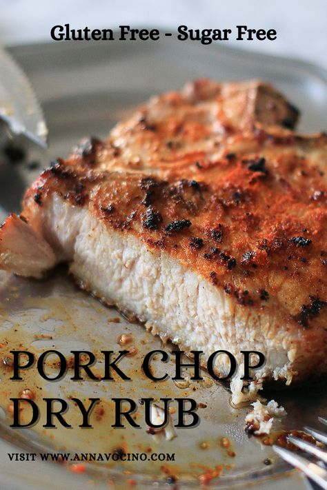 Dry Rub For Pork Chops, Rub For Pork Chops, Grilled Pork Chops Boneless, Pork Chop Dry Rub, Dry Rub For Pork, Pork Chop Rub, Fat Flush Recipes, Pork Spices, Baked Pork Chops Oven