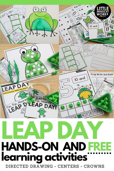 leap day Leap Year Kindergarten, Leap Day Preschool Activities, Leap Day Activities Kindergarten, Leap Year Activities For Kindergarten, Leap Year Preschool Activities, Leap Day Activities, Kindergarten Writing Activities, Daycare Curriculum, February Classroom