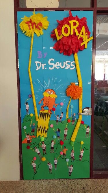 Door Decorating Contest Book Theme, Book Week Door Displays, Book Week Door, Lorax Door Decoration, Class Door Decorations, Book Door, Read A Thon, Storybook Theme, Dream Classroom