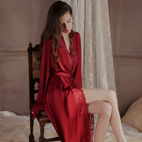 Silk robe outfit