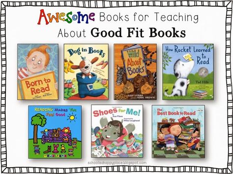 Good Fit Books and A FREE Craftivity for the Beginning of the Year Readers Workshop Kindergarten, Good Fit Books, Just Right Books, Library Lesson Plans, Read To Self, Kid Books, Read Alouds, 3rd Grade Reading, Library Lessons