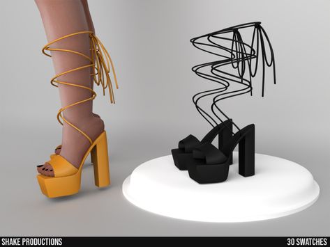 Sims 4 Platform Heels, Mod Shoes, Sims 4 Cc Eyes, Butterfly Heels, Sims 4 Challenges, Cc Shoes, Sims 4 Cc Shoes, Free Sims 4, Dance Heels