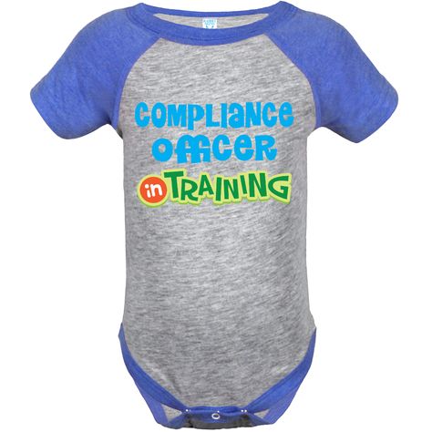 Compliance Officer in training Infant Creeper Heather and Royal $24.99 www.homewiseshopperkids.com Doctor Who Baby, Funny Baby Bibs, Trendy Baby Onesies, Nerdy Baby, Nerdy Outfits, Funny Nerd, Circuit Ideas, Sewing Baby Clothes, Funny Baby Quotes