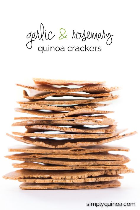 Quinoa Crackers, Simple Quinoa, Quinoa Chips, Clean Eating Snack Recipes, Quinoa Flour, Gluten Free Sides, Simply Quinoa, Cracker Recipes, Gluten Free Snacks