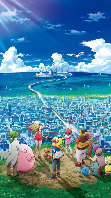 Pokemon The Movie, Satoshi Pokemon, Pokemon Lugia, Pokemon Movies, Pokemon Poster, Pokemon Pictures, Pokemon Trainer, Cute Pokemon, Pokemon Art