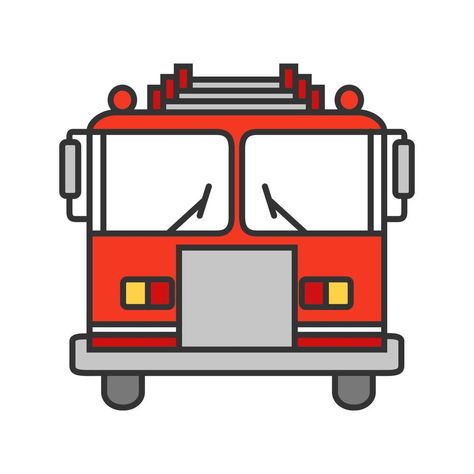 Fire Engine, The Fire, Firefighter, Vector Art, Vector Free, Vector Illustration, Engineering, Clip Art, Trucks