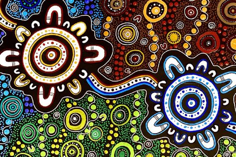 Daycare Room Design, Indigenous Artwork, Aboriginal Dot Painting, Daycare Room, Aboriginal Dot Art, Aboriginal Painting, Southern Cross, Concentric Circles, Homeschool Activities