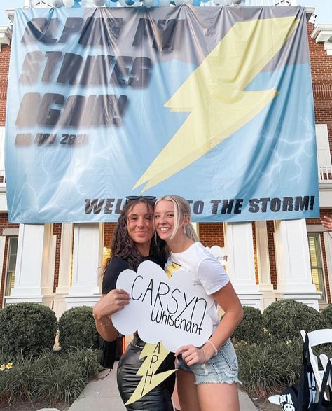 Weather Bid Day Theme, Cloud Bid Day, Storm Bid Day Theme, Written In The Stars Bid Day, Golden Hour Bid Day, Storm Bid Day, Strikes Again Bid Day Theme, Sorority Recruitment Themes, Rush Week