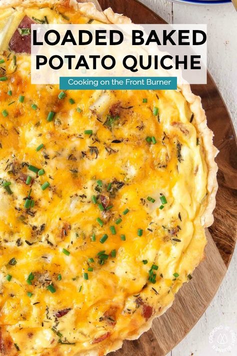 Dinner For 2 Easy, Quiche Bacon, Quiche Breakfast, Potato Quiche, Bacon Potatoes, Breakfast Quiche Recipes, Quiche Recipes Easy, Bacon Potato, Loaded Baked Potato