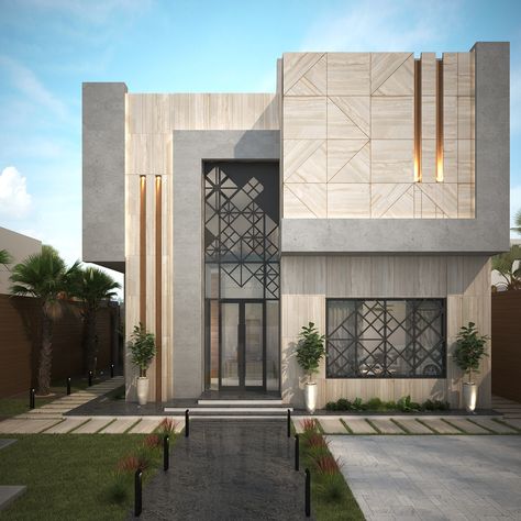 Front Elevation Design, House Architecture Styles, Home Designs Exterior, Facade Architecture Design, Modern Villa Design, Front Elevation Designs, Modern Architecture Building, House Facades, Modern House Facades