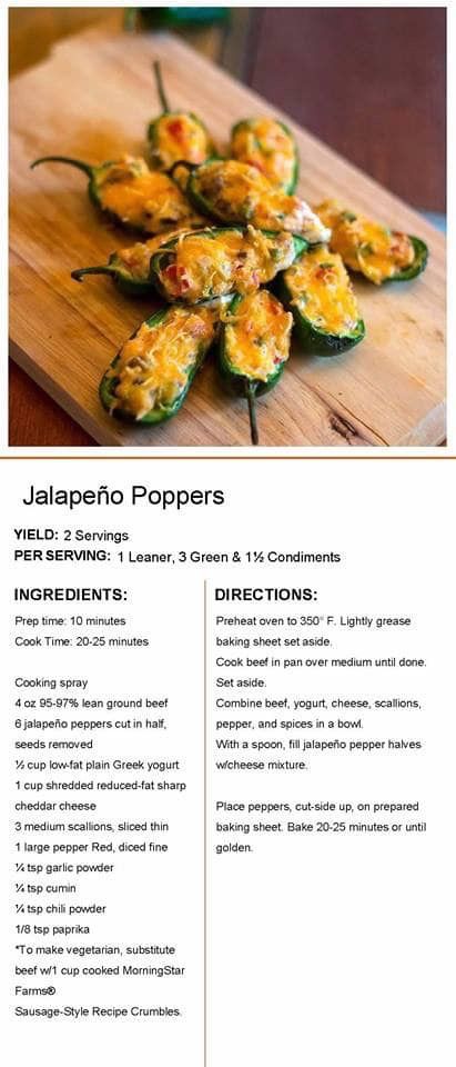 Lean Snacks, Medifast Recipes, Lean Protein Meals, Jalapeño Poppers, Lean And Green, Lean Meals, Lean And Green Meals, Jalapeno Poppers, Greens Recipe