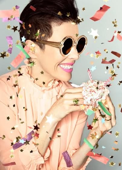 celebrate 10 years of karen walker cool (confetti not included) Nylon Magazine, Fashion Themes, Pictures Of The Week, Karen Walker, Birthday Photoshoot, Eyewear Fashion, Birthday Photos, Round Sunglass Women, Party Fashion