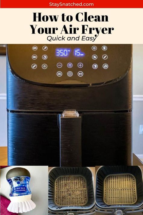 This guide will provide you all of the tips and tricks on how to clean an air fryer, remove baked-on grease using baking soda, and show you how easy it is to clean the heating element on the appliance. Air Fryer Foods, Clean An Air Fryer, Air Fryer Chicken Thighs, Air Fryer Pork Chops, Air Fryer Chicken Wings, Air Fried Food, Best Air Fryers, Diy Home Cleaning, Air Fryers