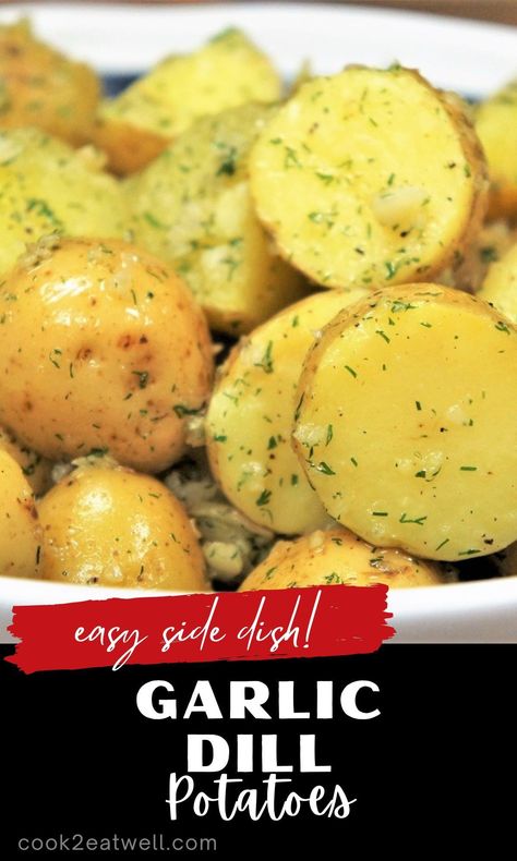 Need a delicious potato side dish? Try these easy and tasty Garlic Dill Potatoes. Garlic Dill Potatoes, Delicious Potatoes, Dill Potatoes, Oven Roasted Cauliflower, Dill Recipes, Potato Recipes Side Dishes, Herb Recipes, Potato Side Dishes, Vegetable Sides