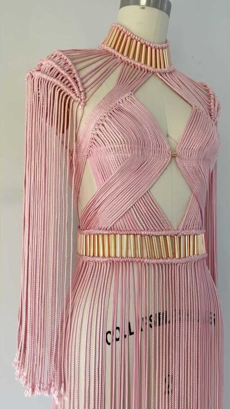 Macrame Clothes, Colours Of The Rainbow, Fairy Floss, Macrame Dress, Dancers Outfit, Diy Clothes Design, Fashion Project, Macrame Design, Gorgeous Gowns