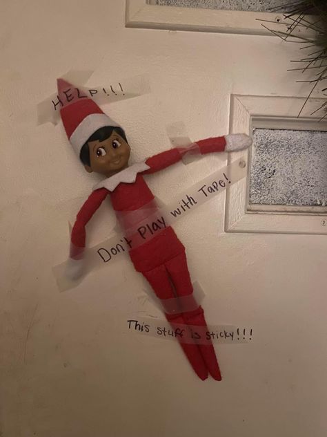 Elf Ideas Easy, Elf Door, Santa List, Awesome Elf On The Shelf Ideas, Xmas Elf, Shelf Board, Christmas Elf, White Christmas, Elf On The Shelf