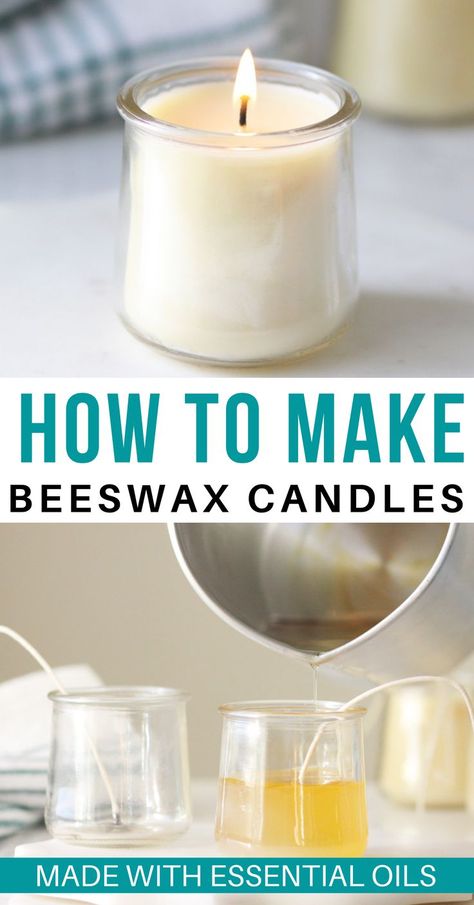 Candle Recipes With Essential Oils, Essential Oil Candle Recipes, Beeswax Diy, Homemade Candle Recipes, Homemade Beeswax Candles, Diy Food Candles, Candles With Essential Oils, Candle Recipes, Candle Scents Recipes