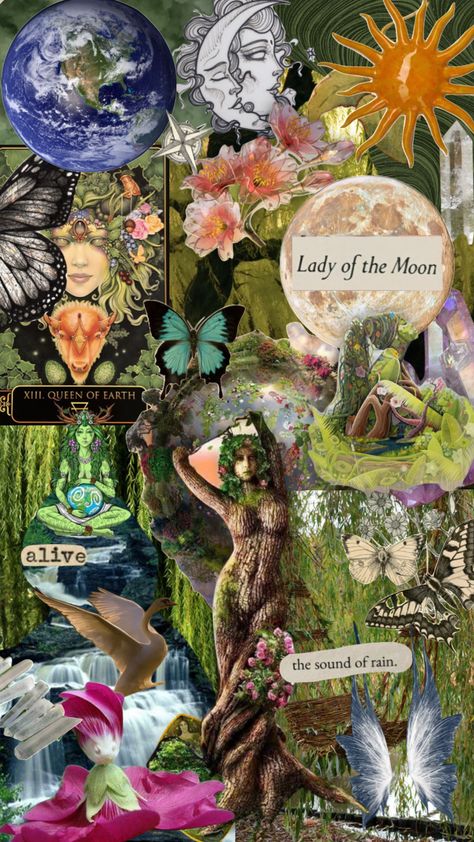 Flowers Art Aesthetic, Nature Moodboard, Mother Earth Art, Spiritual Wallpaper, Nature Collage, Earthy Aesthetic, Witchy Wallpaper, Earth Nature, Earth Art