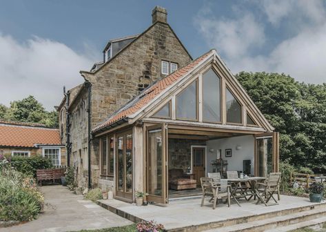 Pitched Roof Extension, Conservatory Home, Oak Framed Extensions, Cottage Extension, Home Extensions, Conservatory Design, Garden Room Extensions, House Extension Plans, Self Build Houses