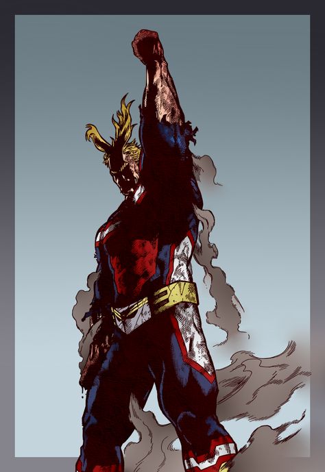 Superheroes Design, Old Manga, Yagi Toshinori, Toshinori Yagi, Academia Wallpaper, All Might, Dope Cartoon Art, Superhero Wallpaper, Anime Tattoos