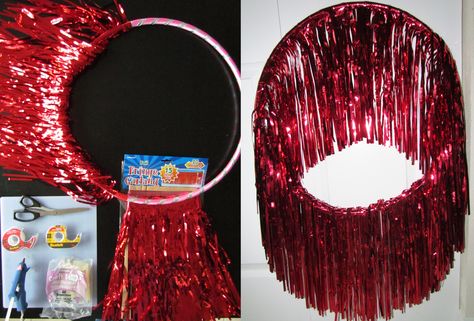 DIY Dance hoops made with metallic mylar fringe cost to make $8 Dance Props Ideas, Cheer Photo, Dance Props, Cheers Photo, Foil Curtain, Dance Teams, Foil, Craft Ideas, Pants