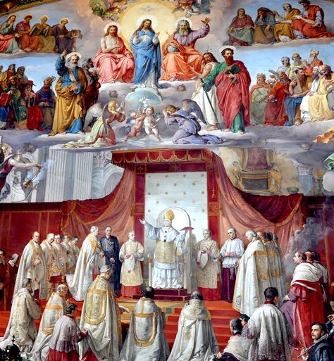 theraccolta: “ Pope Pius IX declares the Dogma of the Immaculate Conception on December 8, 1854 ” Contrary to what many modern Protestants believe, the Catholic Church did not ‘invent’ the dogma of the Immaculate Conception, but rather confirmed what... Pope Pius Ix, The Immaculate Conception, Religious People, Immaculate Conception, Holy Father, Sistine Chapel, Cities In Europe, Daughters Of The King, Blessed Virgin