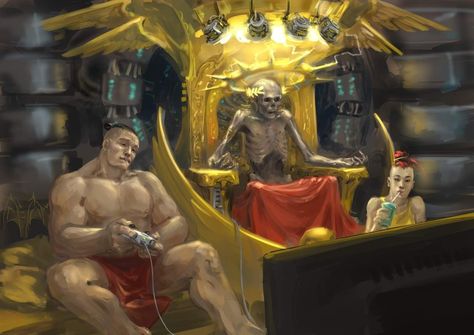 Sanctum Imperialis during lockdown... GOLD! Custodes Art, Warhammer Heresy, Warhammer 40k Memes, Warhammer 40k Art, Warhammer Art, Warhammer 40k Artwork, Warhammer 40k Miniatures, Artwork Images, Warhammer Fantasy