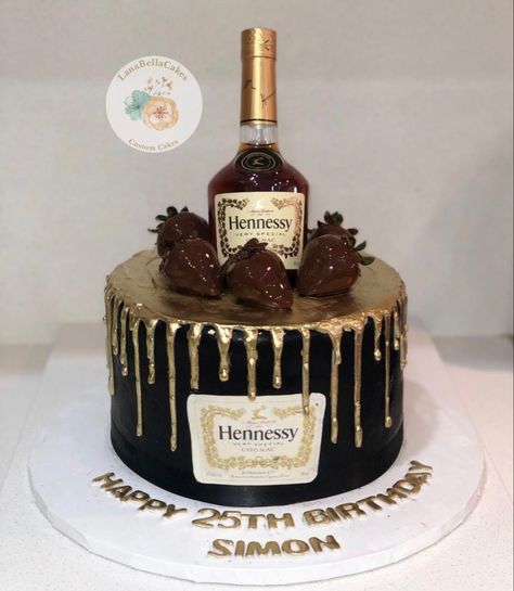 Hennessy Themed Birthday Party, Hennessy Birthday Theme, Hennessy Birthday Cake, Hennessy Candle, Birthday Cake Hennessy, Hennessy Cake, Hennessy Bottle, 30th Birthday, Custom Cakes