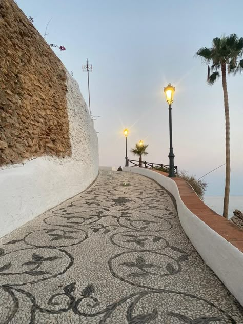 Sicily Italy Aesthetic, Malaga Beach, Sunset Street, Nerja Spain, Blue Plants, Life Abroad, Marbella Spain, Andalusia Spain, Alicante Spain