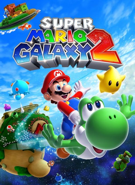 Super Mario Galaxy 2 Box artwork - Poster Box Artwork, Mario Fan Art, Super Mario Galaxy, Video Game Posters, Galaxy Poster, Galaxy 2, Alvin And The Chipmunks, Graphic Design Advertising, Super Mario Bros